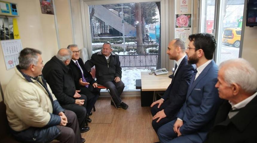 Başkan B&uuml;y&uuml;kkılı&ccedil;, taksici esnafını ziyaret etti