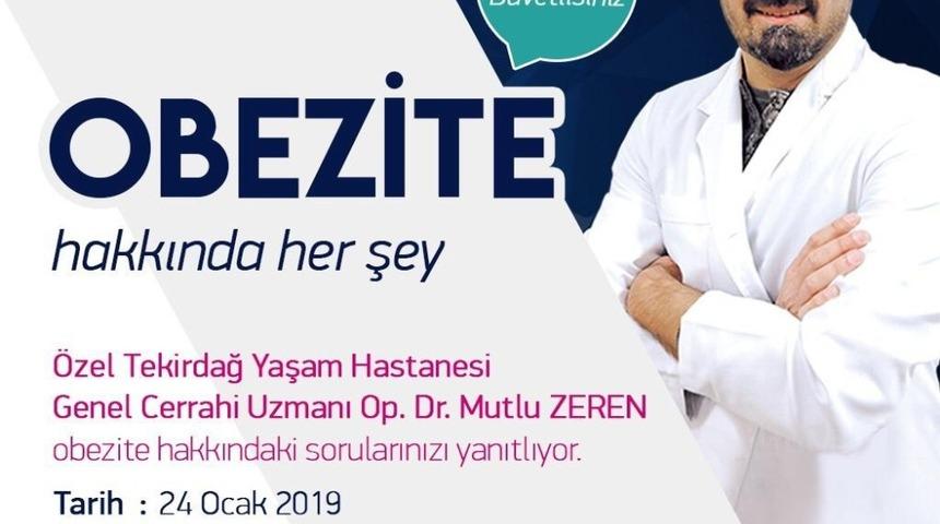 Obezite hakkında her şey bu söyleşide konuşulacak