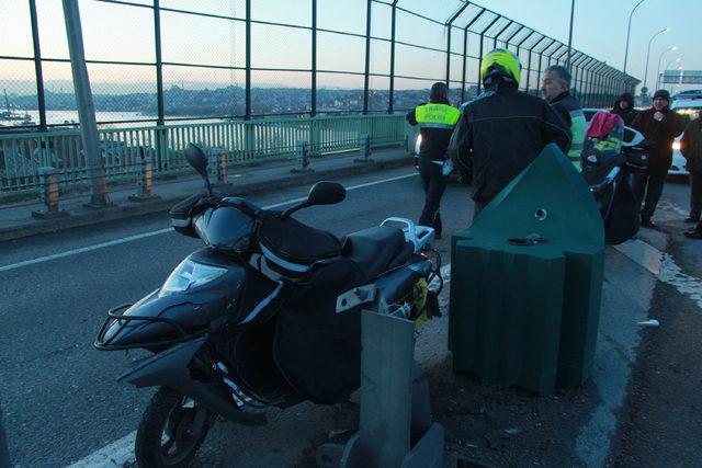 Haliç Köprüsü'ndeki kaza trafik yoğunluğuna neden oldu