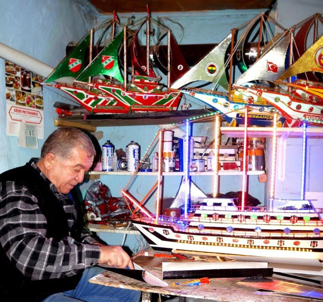 Cezaevinde &ouml;ğrendiği maket yelkenli yapımı, ge&ccedil;im kaynağı oldu
