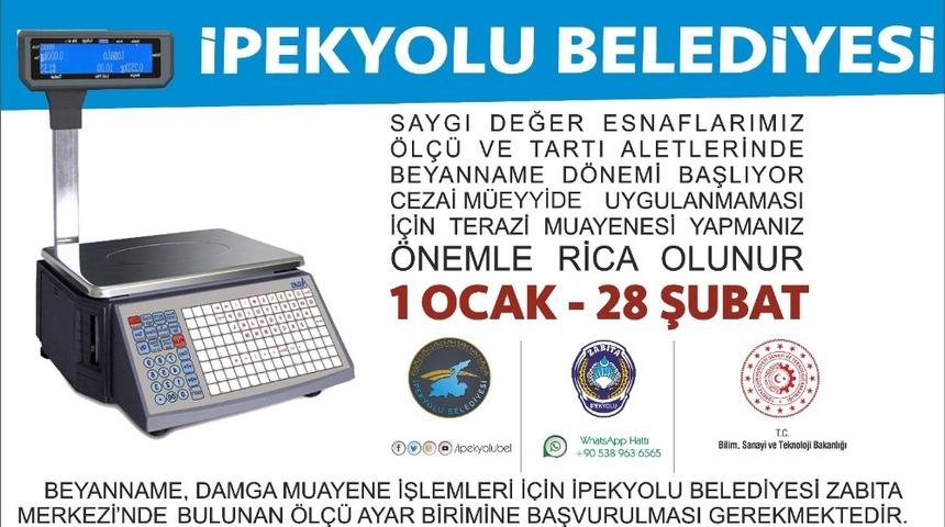 İpekyolu Belediyesinden &ouml;l&ccedil;&uuml; ve ayar birimleri kontrol&uuml;