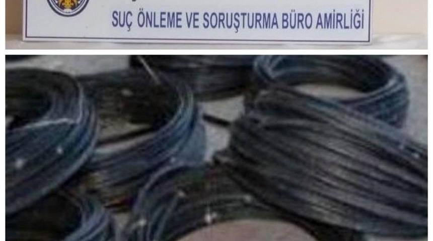 Polis kablo hırsızlarını kıskıvrak yakaladı