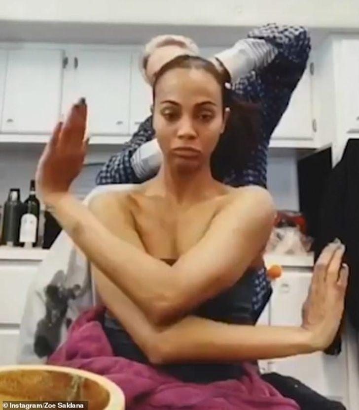 Zoe Saldana’nın adım adım Gamora’ya dönüşümü G4