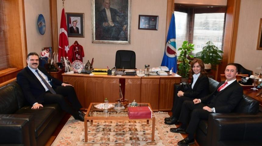 T.C. Merkez Bankası Eskişehir Şube Müdürü’nden Rektör Çomaklı’ya ziyaret