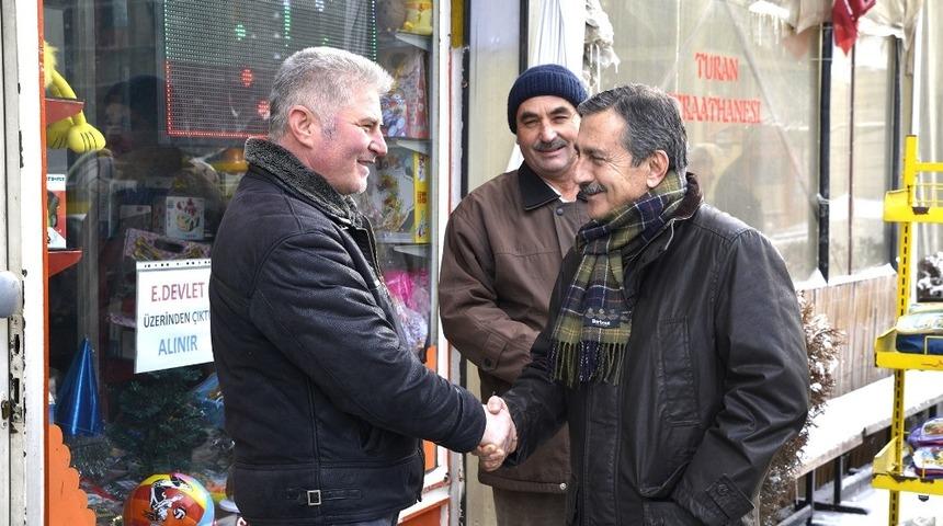 Başkan Ata&ccedil;&rsquo;tan Eskişehirli esnaflara &lsquo;hayırlı işler&rsquo; ziyareti