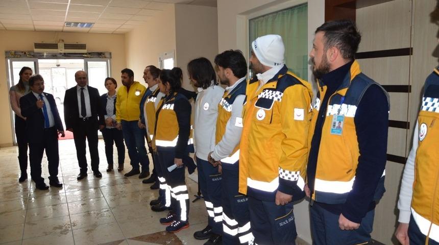 İl Sağlık M&uuml;d&uuml;r&uuml; Do&ccedil;. Dr. Benli &Ouml;zverili &Ccedil;alışmalarından Dolayı 112 Ekiplerine Teşekk&uuml;r Etti