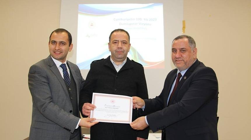 Proje eğitimine katılan personele t&ouml;renle sertifikaları verildi