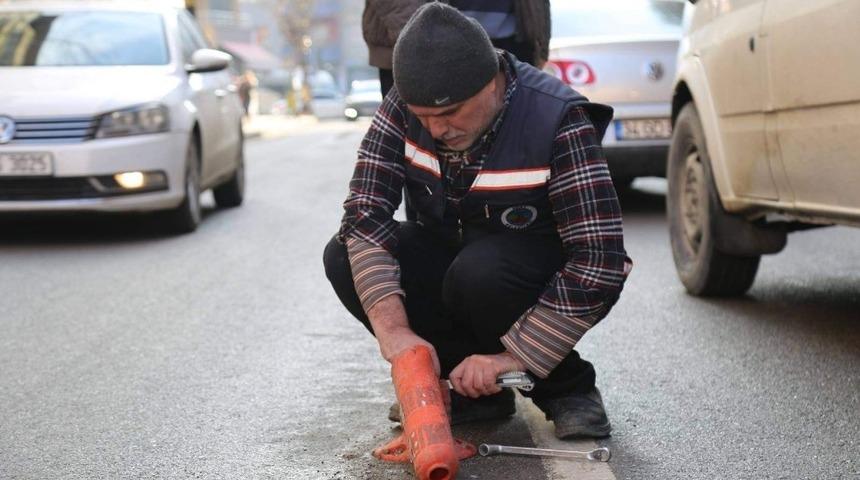 Siirt belediyesinden duba &ccedil;alışması