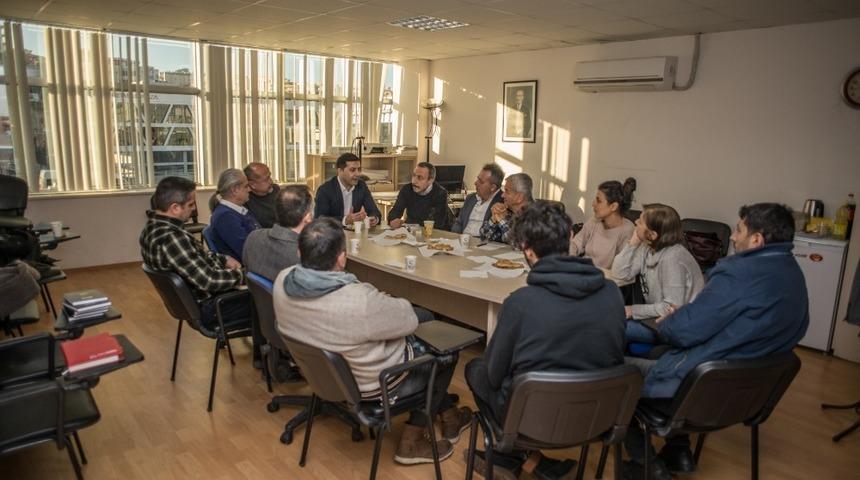 CHP adayı &Ouml;mer G&uuml;nel, Mimarlar Odası&rsquo;nı ziyaret etti