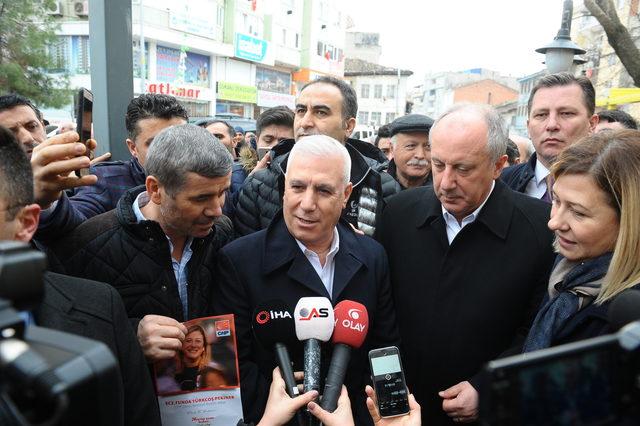 CHP'nin Bursa Büyükşehir Belediye Başkan adayı Bozbey, Muharrem İnce ile birlikte vatandaşlarla buluştu