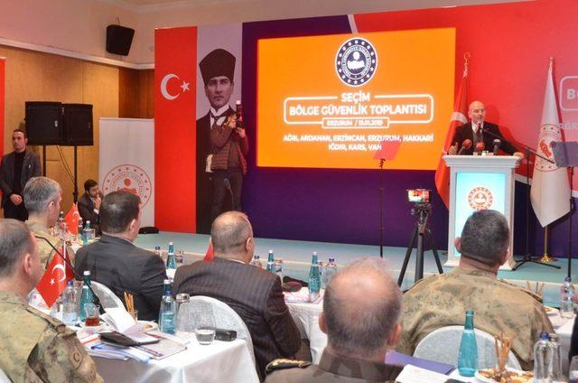 Seçim bölge güvenlik toplantısı Erzurum’da yapıldı