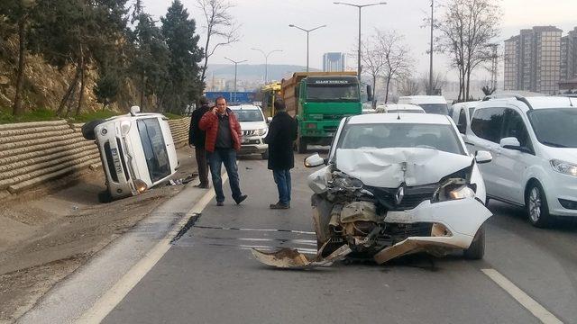 Gaziantep’te maddi hasarlı kaza