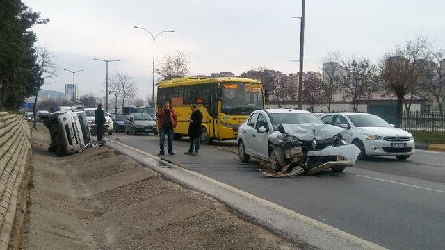 Gaziantep’te maddi hasarlı kaza