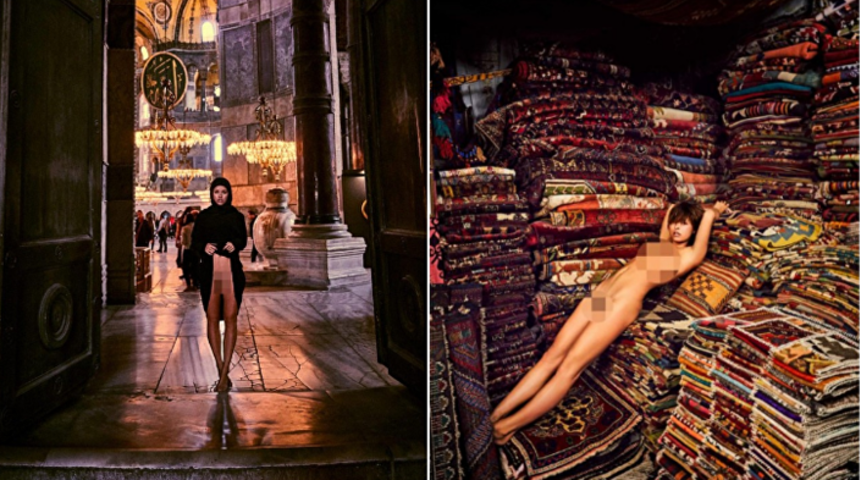 Ayasofya'da çıplak poz veren Belçikalı model: Tehlikeyi seviyorum