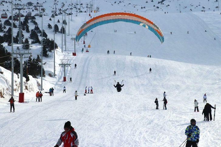Ergan Dağı'nda 'kış manzaralı' yamaç paraşütü  G3