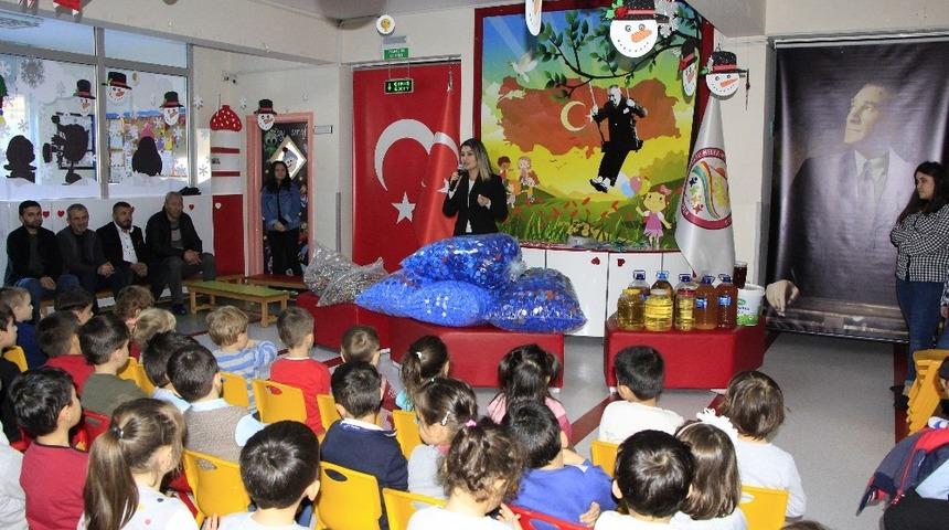 Minik eller 162 kilo atık pil topladı