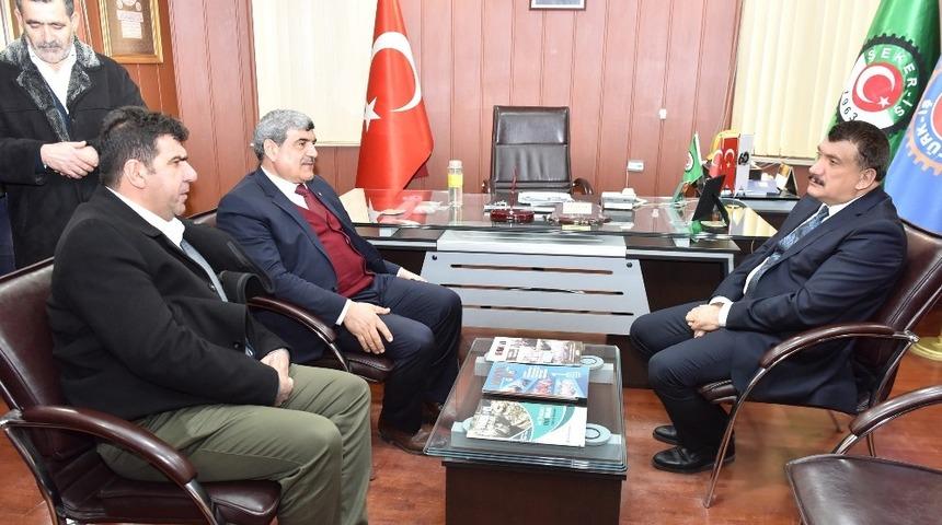 Başkan G&uuml;rkan&rsquo;dan Şeker İş Sendikasına ziyaret