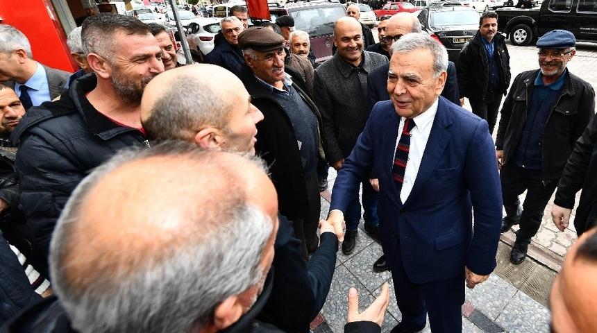 Aday adaylığını açıklamıştı, Başkan Kocaoğlu ziyaret turu yaptı