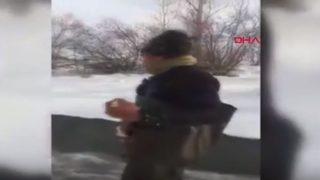 Donan nehirde tehlikeli balık avı