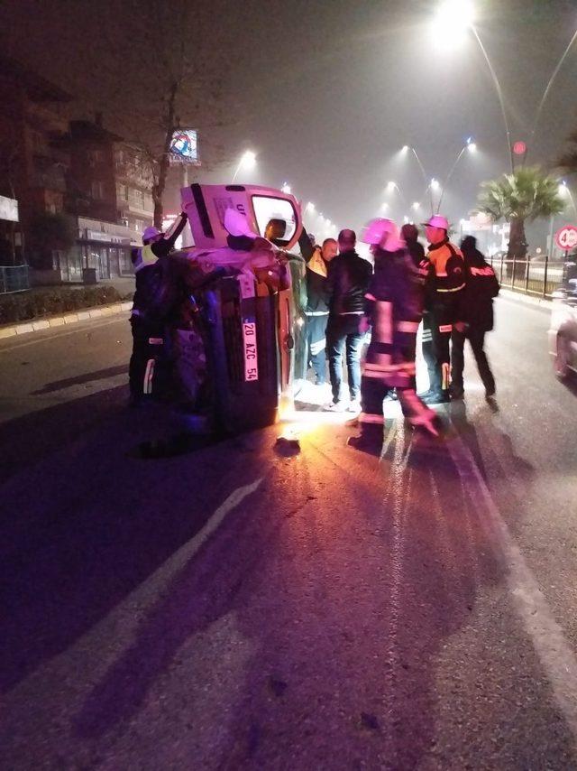 Denizli’de trafik kazası: 1 yaralı