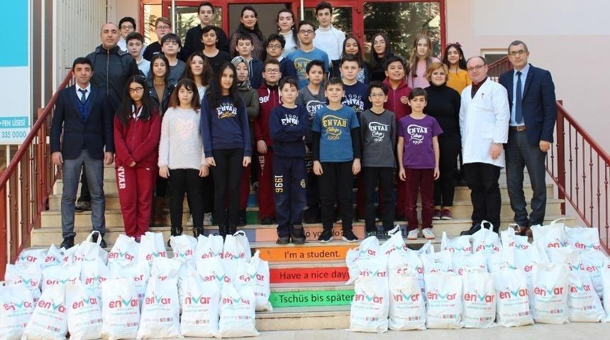 &Ouml;ğrencilerden Afrin&rsquo;e yardım