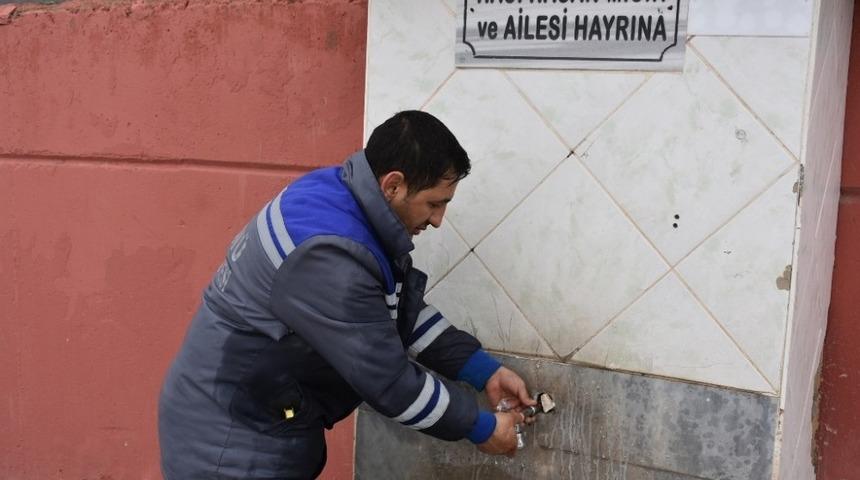 Martlı Suyu &Ccedil;eşmeleri&rsquo;nde musluklar yenilendi