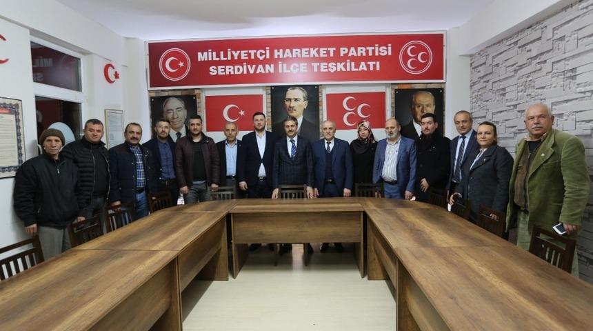 Başkan Alemdar, MHP Serdivan İl&ccedil;e Başkanı İskender&rsquo;i ziyaret etti