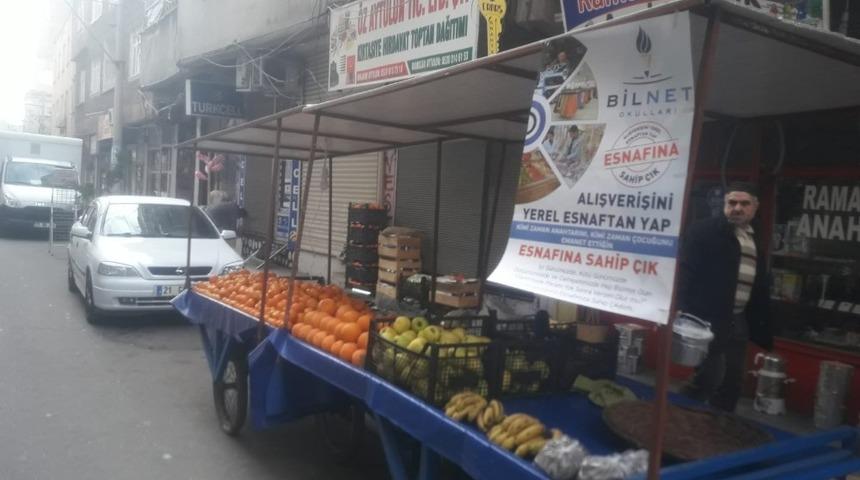 &Ouml;ğrencilerden esnafa destek