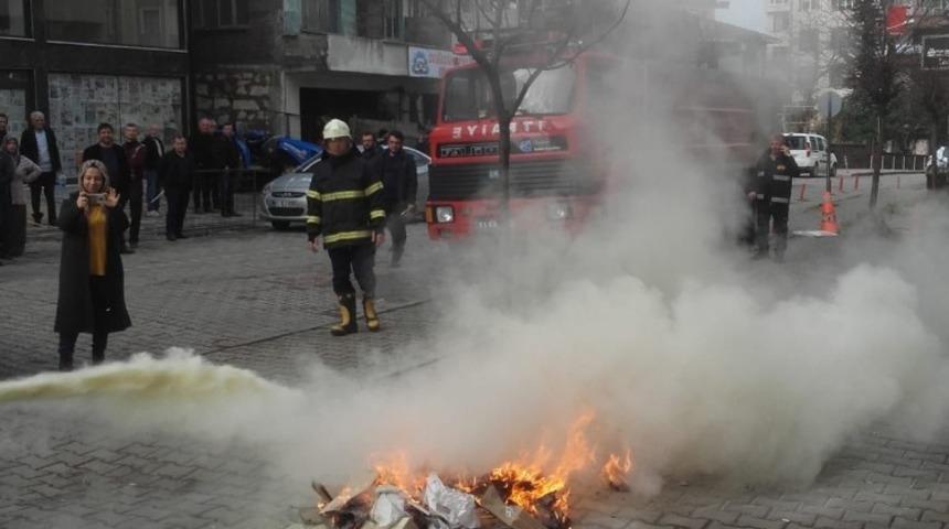 Akçakoca’da İtfaiyeden yangın tatbikatı