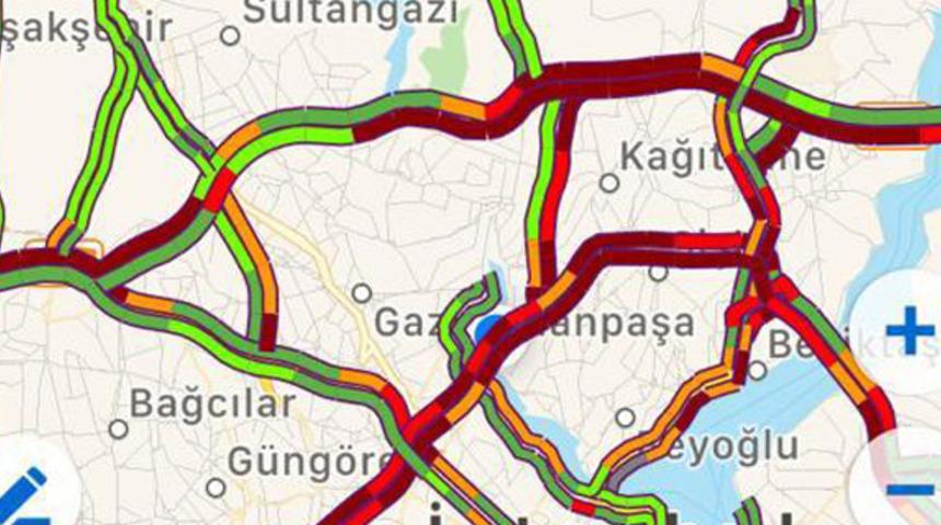  İstanbul'da trafik yoğunluğu yüzde 70’in üzerine çıktı