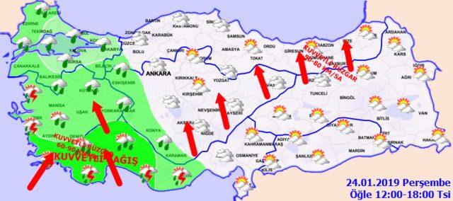 Meteoroloji'den İstanbul için son dakika sağanak yağış uyarısı! (24 Ocak Perşembe hava durumu)2