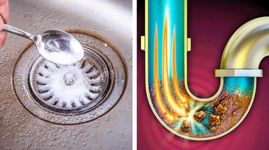 Mutfak lavabosundaki tıkanıklığı a&ccedil;manın hızlı ve ucuz yolları