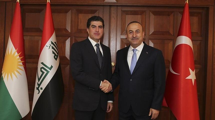 &Ccedil;avuşoğlu, Ne&ccedil;irvan Barzani ile g&ouml;r&uuml;şt&uuml;