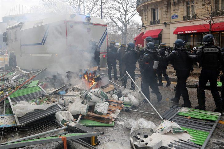 Fransa'da sarı yelekliler gösterilerin 11'inci haftasında sokaklarda  G1