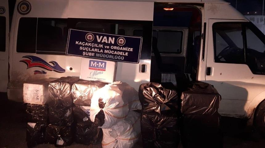 Van&rsquo;da 10 bin paket ka&ccedil;ak sigara ele ge&ccedil;irildi