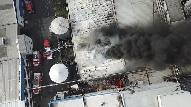 // havadan fotoğraflar // &nbsp;G&uuml;ng&ouml;ren de fabrika yangını 4