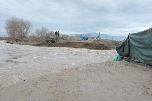 Büyük Menderes Nehri taştı, 5 bin dekar arazi su altında kaldı