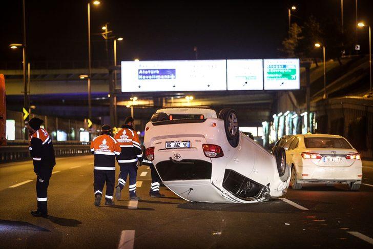 Takla atarak durabildi! İstanbul'da bu sabah G1