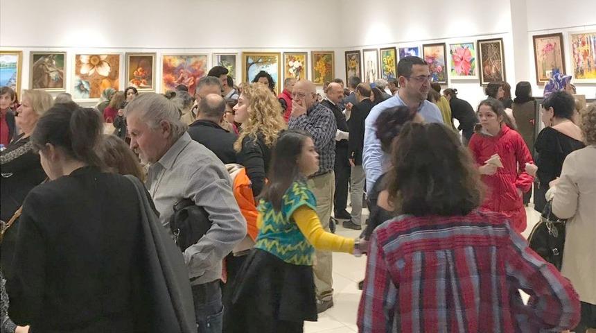 &lsquo;Karma Resim Sergisi&rsquo;ne yoğun ilgi