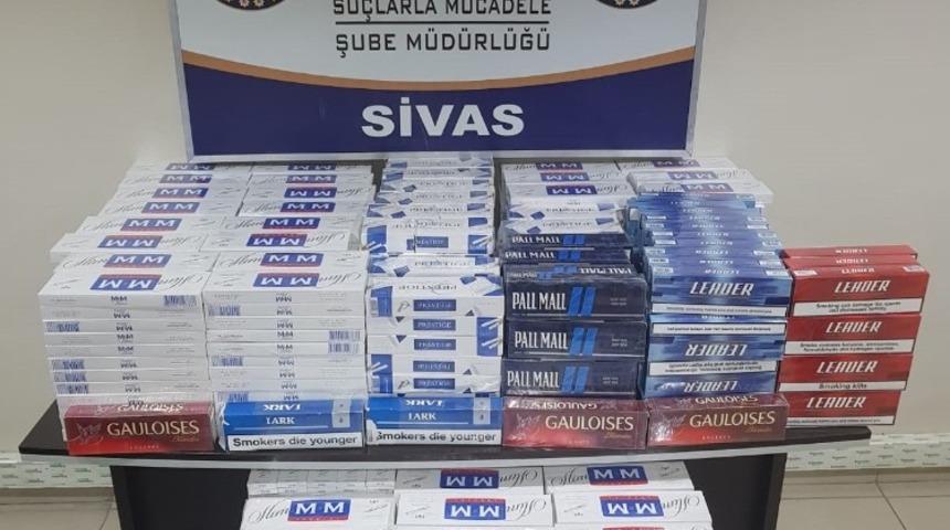 Sivas&rsquo;ta ka&ccedil;ak sigara operasyonu