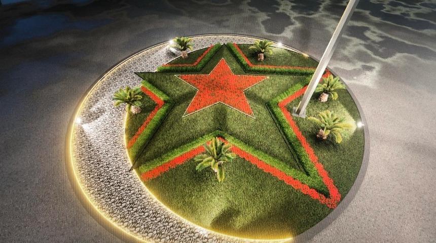 Turgutlu&rsquo;da Altay Meydanına ay-yıldız motifi