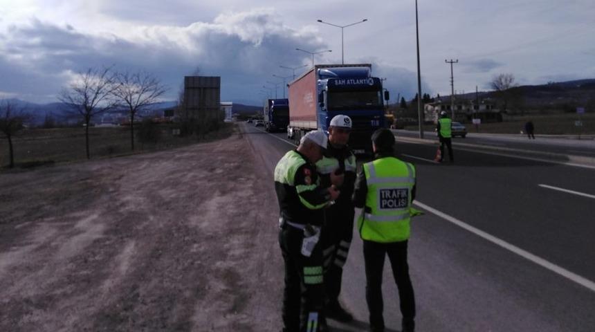 Trafik ekipleri drone destekli denetim yaptı