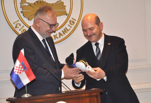 Bakan Soylu, Hırvat mevkidaşıyla g&ouml;r&uuml;şt&uuml; 2