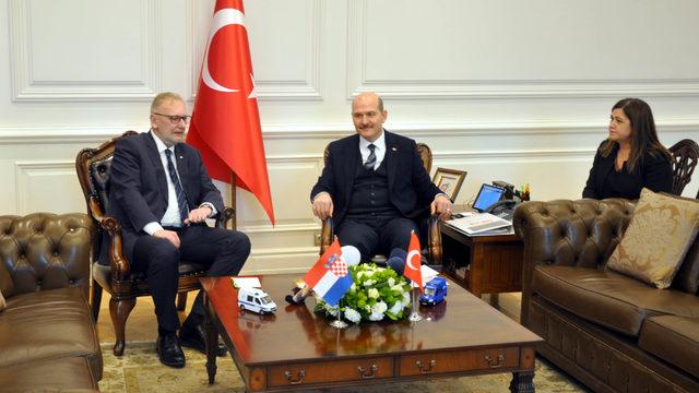Bakan Soylu, Hırvat mevkidaşıyla görüştü