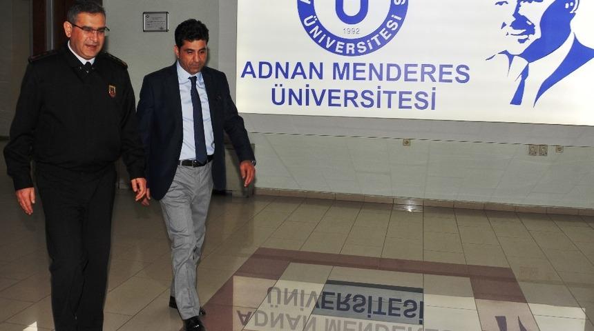 Mesut &Ouml;zakcan ve Albay İnan&rsquo;dan Rekt&ouml;r Aldemir&rsquo;e ziyaret