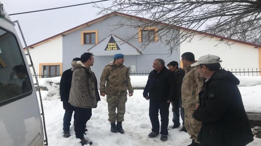 Bing&ouml;l&rsquo;de jandarma personelinden  k&ouml;ylere ziyaret