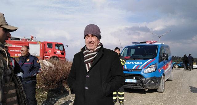 Hatay'da rüzgar türbininin motorunda yangın