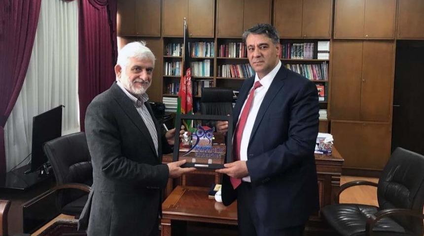 Rektör Polat, Afganistan Büyükelçisini ziyaret etti