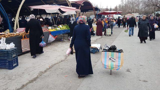 Kayseri'de 'pazar çantası' modası