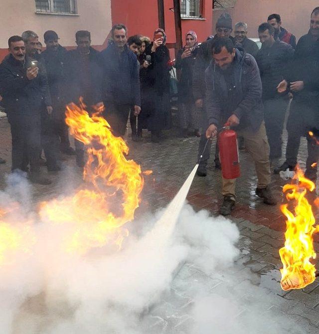 Erciş’te yangın eğitimi ve tatbikatı